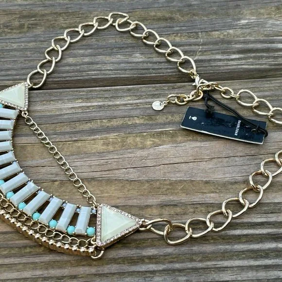 Baublebar Women Necklace Rope Chunky Statement Gold Tone Necklace Jewelry - Picture 8 of 9